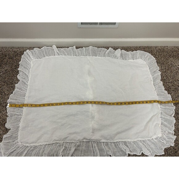 Bella Notte White Linen Whisper Deluxe Shams With Ties Set Of 2 - Picture 9 of 10